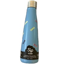 Sip by Swell Water Bottle 15oz Blue Stainless Steel Insulated Confetti C... - £19.18 GBP