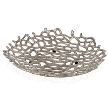 Modern Raw Silver Coral Centerpiece Plate - £64.09 GBP