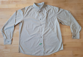 J. Crew Stretch Men’s Large Khaki Tan Light Weight Button Down Long Slee... - $31.99