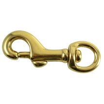 3/8&quot; x 2-1/4&quot; Brass Swivel Bolt Snap Hooks (2 pcs.) - £10.26 GBP