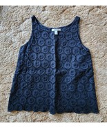 Liz Claiborne Women&#39;s Black Top Shirt Blouse Tank Top Size: 4 - $204.89 MXN
