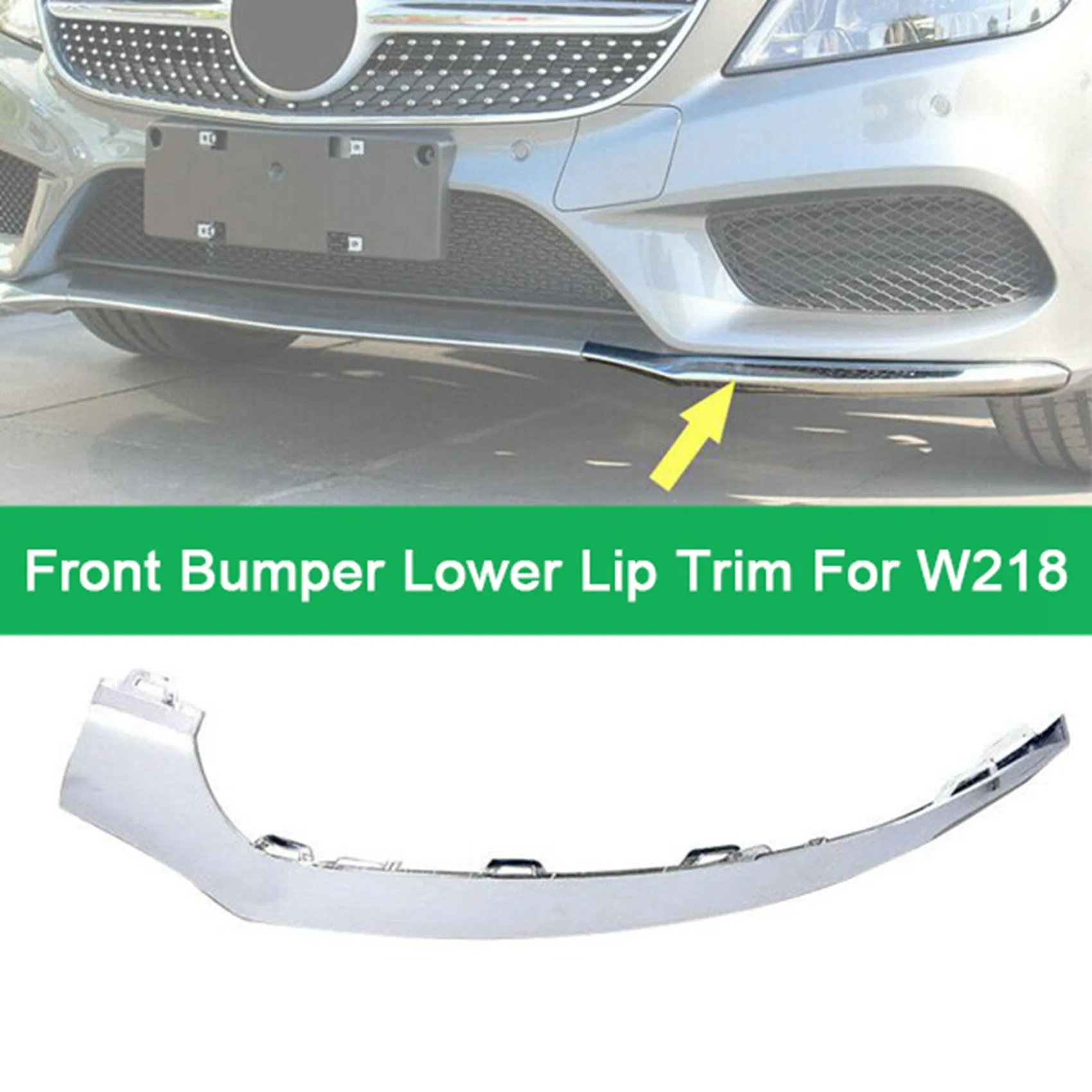 Silver Front Bumper Lip Body Kit Spoiler for Mercedes-Benz W218 CLS Class CLS3 - £40.01 GBP