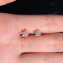 Exquisite Small Flowers Ear Bone Stud Three-Color Selection Simple Earrings Slee - £7.83 GBP