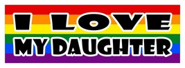 I Love Mon Daughter Lgbt Lesbienne Gay Diversité Décalque Autocollant 3 x 9 - £2.81 GBP