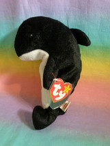 Vintage 1996 TY Beanie Babies Waves the Whale Retired With Tags &amp; Tag Pr... - £3.43 GBP