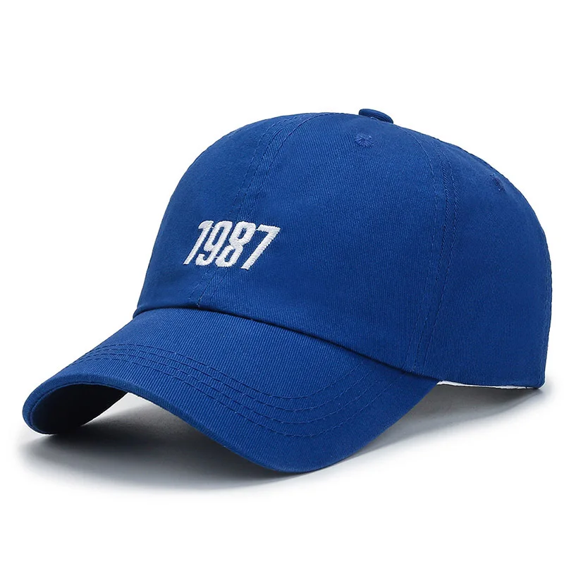 Aseball cap for women men cotton snapback hat unisex spring summer sun hats 1987 letter thumb200