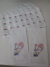 2 Old Farm Road Embroidery Rooster Kitchen Towels &amp; 5 Chicken Placemats - £15.93 GBP
