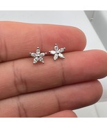 14K White Gold Marquise Flower Lab Grown Diamond Push Back Stud Earrings... - $3,959.97
