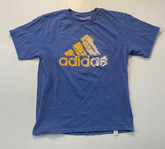 Adidas Graphic Print The Go To Tee Blue T-Shirt Youth Unisex Large 14/16 - £11.87 GBP