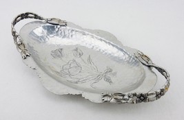 Vintage Hammered Aluminum Oval Dish #404 Hand Wrought Creations by Rodney Kent 1 - £10.14 GBP