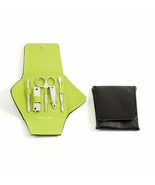 Bey-Berk 5 Piece Manicure Set Black Leather Case - $40.45