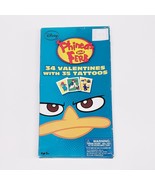 Phineas &amp; Ferb 34 Valentines with 35 Tattoos-Perry the Platypus-Candace-... - $259.48 MXN