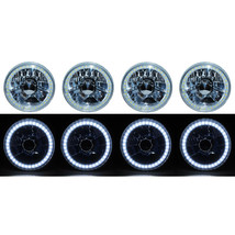 5-3/4 SMD White LED Halo 6000K HID H4 Bulb Headlight Angel Eye Crystal Clear Set - £220.14 GBP