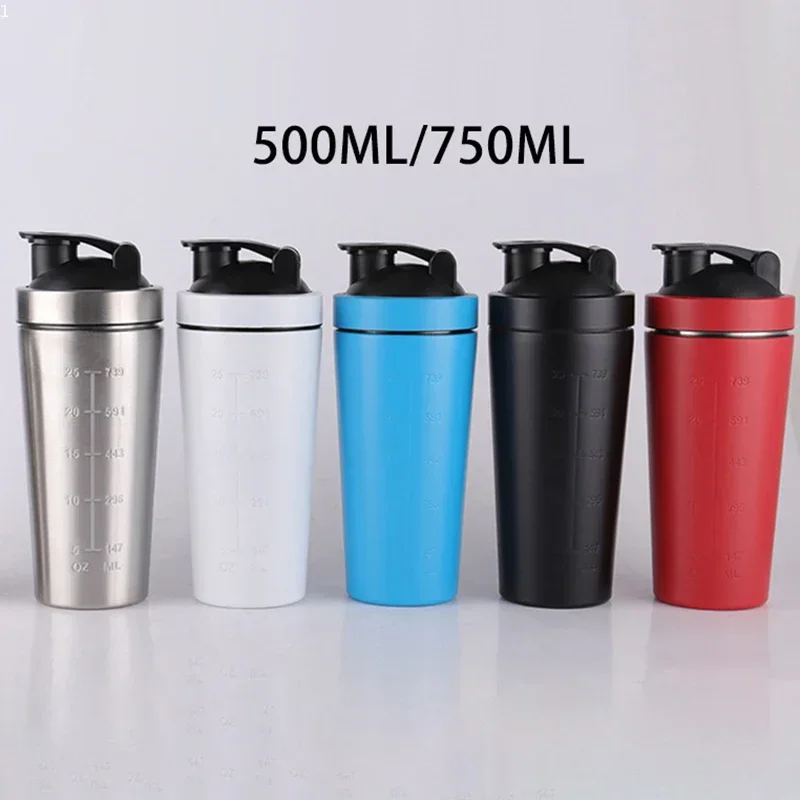 Powder Shaker Bottle 500/750ml  Leak Proof Water Bottle for Gym Fitness Sport Wh - $25.00