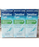 NEW 3 Pc Bausch &amp; Lomb Sensitive Eyes Daily Cleaner 30 mL Each - $19.79