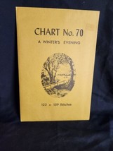 Vtg rare Babs Fuhrmann petit point Chart No. 70 A Winters Evening 122x159 - $24.24
