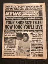 Weekly World News February 7 1989 Stone Face On Venus Dinner with Aliens - £9.09 GBP