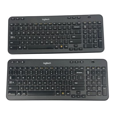 LOT OF 2 Logitech K360 Wireless Keyboard Glossy Black No Unified Dongle ... - $29.69