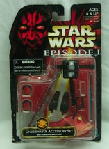 Vintage Star Wars Episode 1 UNDERWATER Action Figure Accessory Toy Set 1998 - $276.80 MXN