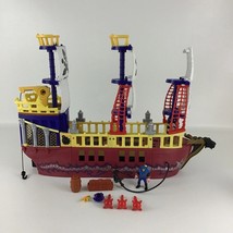Imaginext Pirate Raider Deluxe Pirate Ship Boat w Accessories Building T... - £85.73 GBP