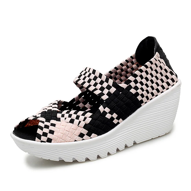 Summer Shoes Women Flat Platform Casual Walk Shoes  Fashion Woven Sneakers Femal - £127.77 GBP