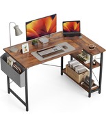 Deep Brown Cubicubi 47&quot; Small L-Shaped Computer Desk With, And Writing T... - €67,18 EUR