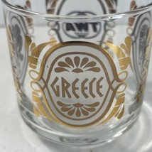 Vintage TWA Airlines The world of Greece Drinking glass tumbler - $23.74