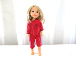 American Girl Wellie Wishers CAMILLE Doll 14.5” - Blonde Blue Eyes and Outfit - £15.50 GBP