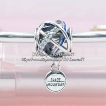 2020 Valentine&#39;s day Disney Parks Space Mountain Charm With Clear CZ &amp; Enamel  - £12.54 GBP