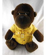 Fun Farm DAKIN Gorilla plush in yellow coat 14&quot; sitting 1987 vintage Korea - £10.61 GBP