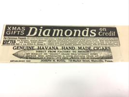 1907 Genuine Havana Hand Made Cigars Print Ad, Joseph H. Rugg Blairsville, Pa - £9.67 GBP