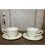 Set of 2 Vintage Wedgwood Etruria Patrician Floral Footed Tea Cups and S... - £16.17 GBP
