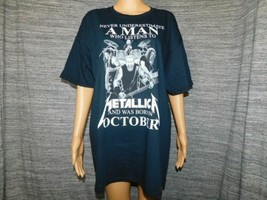 Metallic October Inspired Short Sleeve Black T-Shirt X-Large Unisex - £10.34 GBP