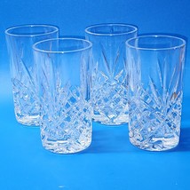 Godinger Dublin Highball Glass - Diamond &amp; Fan Pattern Brilliant Cut  - Set Of 4 - £30.15 GBP