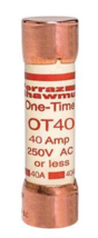 MERSEN OT40 ONE-TIME FUSE 40A 250V1 Box of 10 Fuses - $56.10