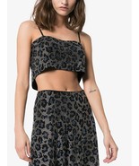 NWT Adam Selman Sport Carbon38 Leopard Crystal Crop Top S $425 - $218.81 CAD