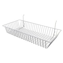 Only Hangers White Slatwall Gridwall Multi Basket 24&quot; W x12&quot; D x 4&quot;H - $29.29 CAD