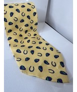 Alynn Neckwear Yellow Horseshoe Jockey  Silk USA Custom Neck Tie - $26.88 CAD