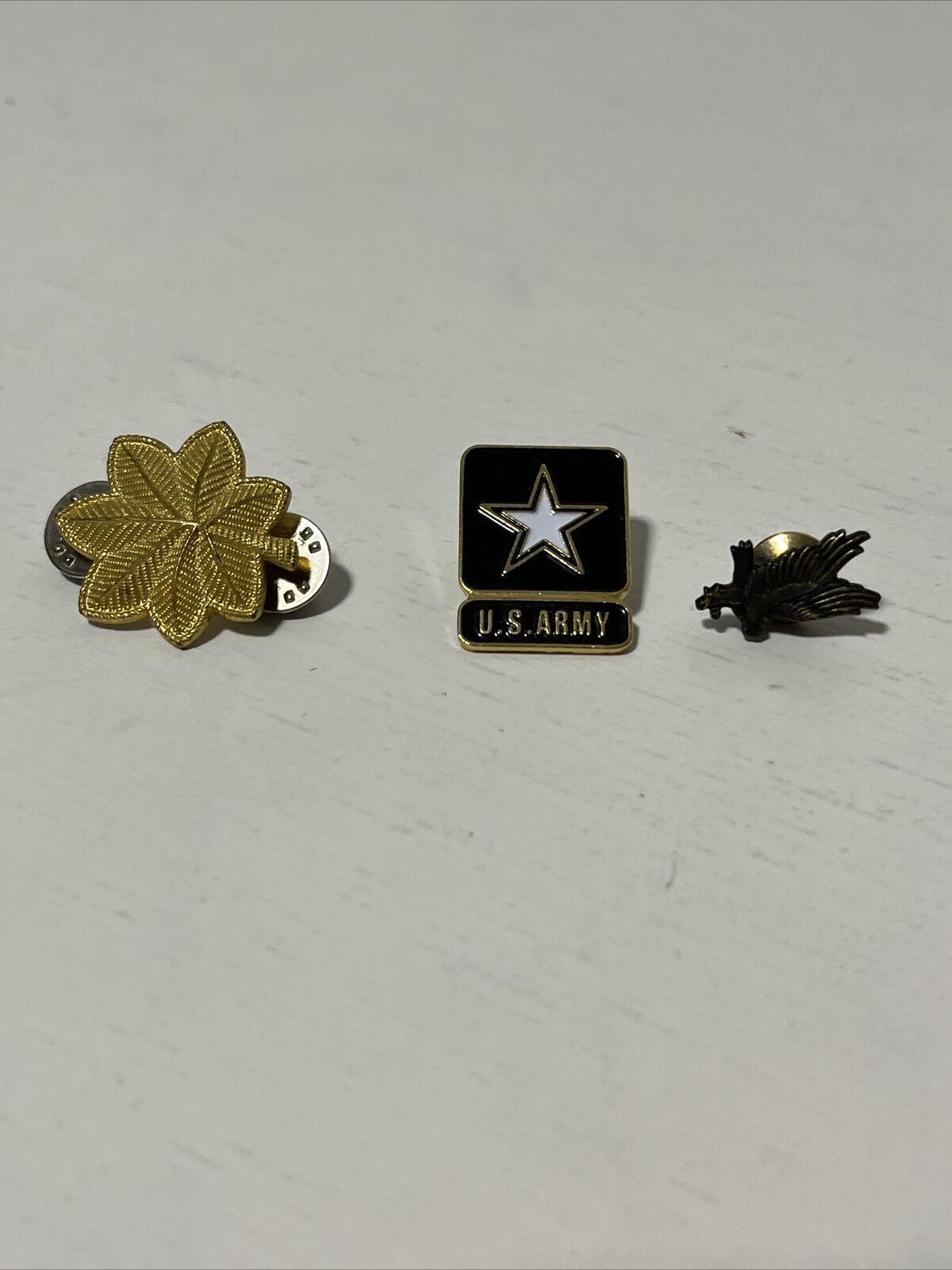 Primary image for Army Pin lot of 3 Eagle Lieutenant Colonel Major Oak