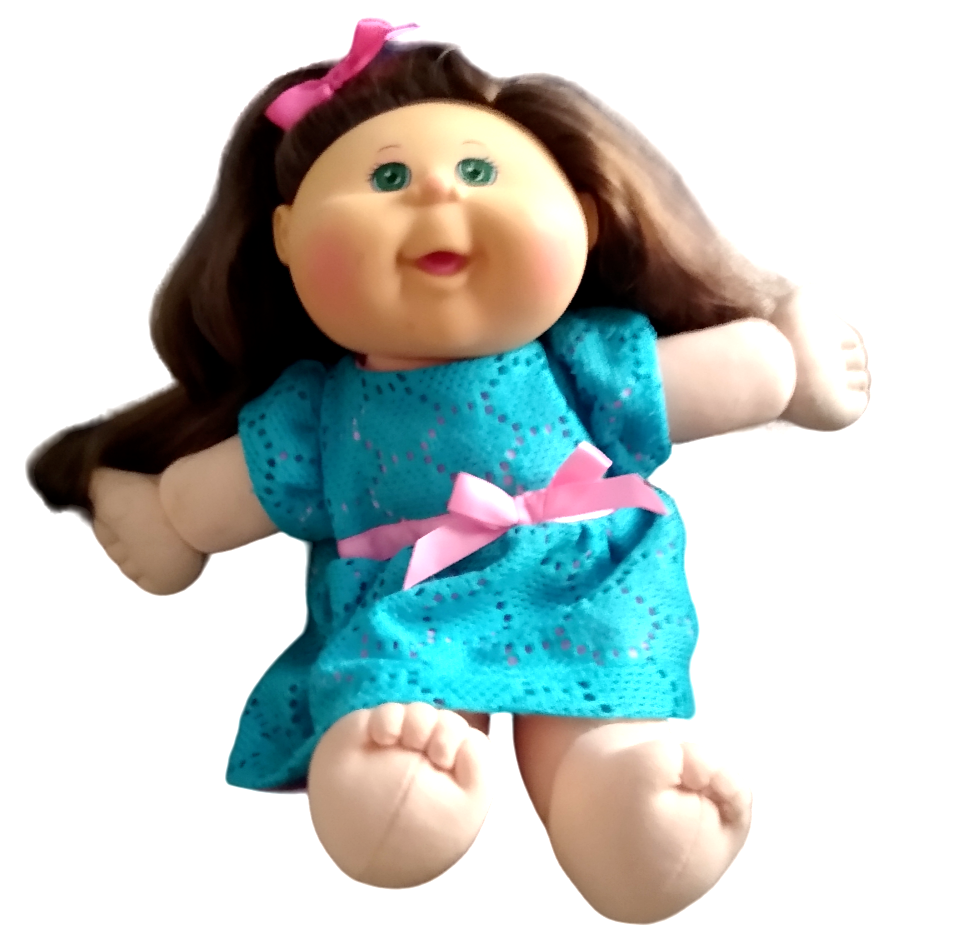Primary image for Cabbage Patch Kids Toddler Doll “WCT -11K" With Turquoise Knit Dress, Signed