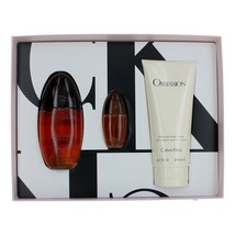 Obsession by Calvin Klein, 3 Piece Gift Set with 3.3 oz for Women - £42.14 GBP