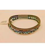 Kalifano Multiple Layer Leather Bracelet Briolette Cut Beads Magnetic Cl... - £44.06 GBP
