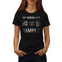 Wellcoda Farmer Beer Tractor Womens T-shirt, Simple Casual Design Printed Tee - £14.78 GBP+