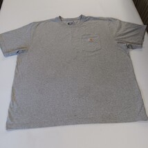 Carhartt K87 HGY Men's Gray Pocket Cotton Blend Short Sleeve T-Shirt 2XL XXL image 13