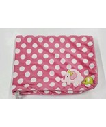 Carters Just One You Pink Green Elephant Baby Blanket Polka Dot Sherpa  - $32.62