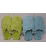 Women&#39;s Emily Puff Scuff Slippers Small 5-6 Stars Above Blue &amp; Green NWT - $25.56 CAD