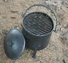 Portable steel medieval fireplace for camp furnace - $296.01