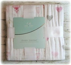 New Aden + Anais Bamboo Cotton Muslin 4 Layer Baby Dream Security Blanket 47x47 - £30.25 GBP