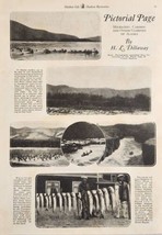 1929 Magazine Photos Alaska Migrating Caribou,Huge Stringer of Large Fish - £13.94 GBP