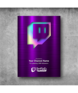 USA ONLY Twitch custom aluminium / metal plaque prints with personalized... - $77.00